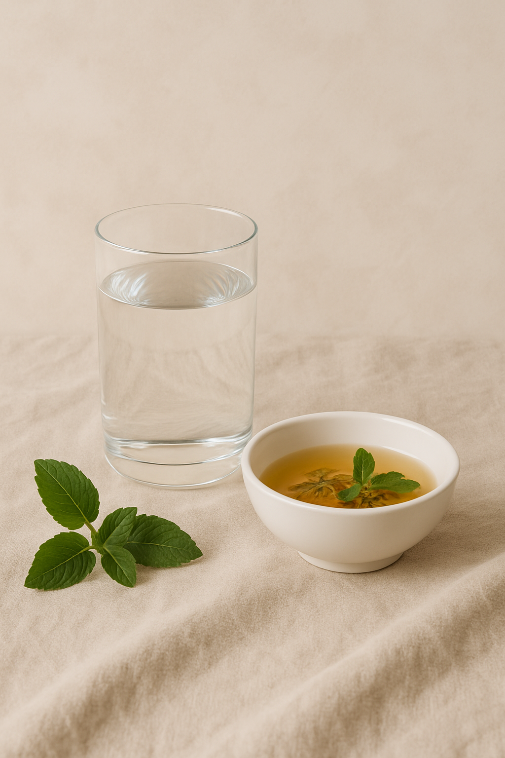 Basenfasten - Fasten ist mehr - Supper und Glas Wasser